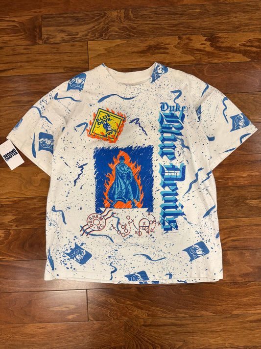 1992 Duke Blue Devils Old Mascot AOP Tee (XL)