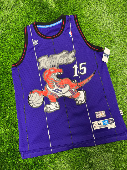 Toronto Raptors Vince Carter #15 Adidas Hardwood Classics Jersey (XL)