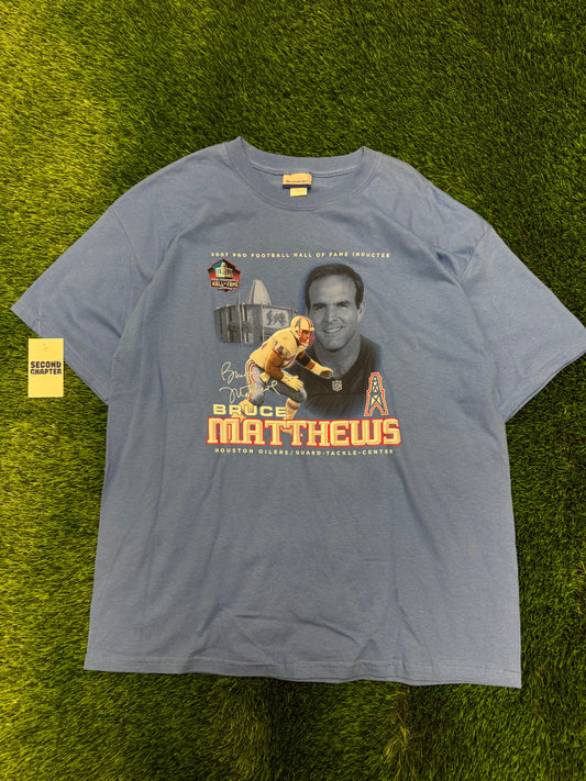 2007 Houston Oilers Bruce Matthews Hall of Fame Tee (L)