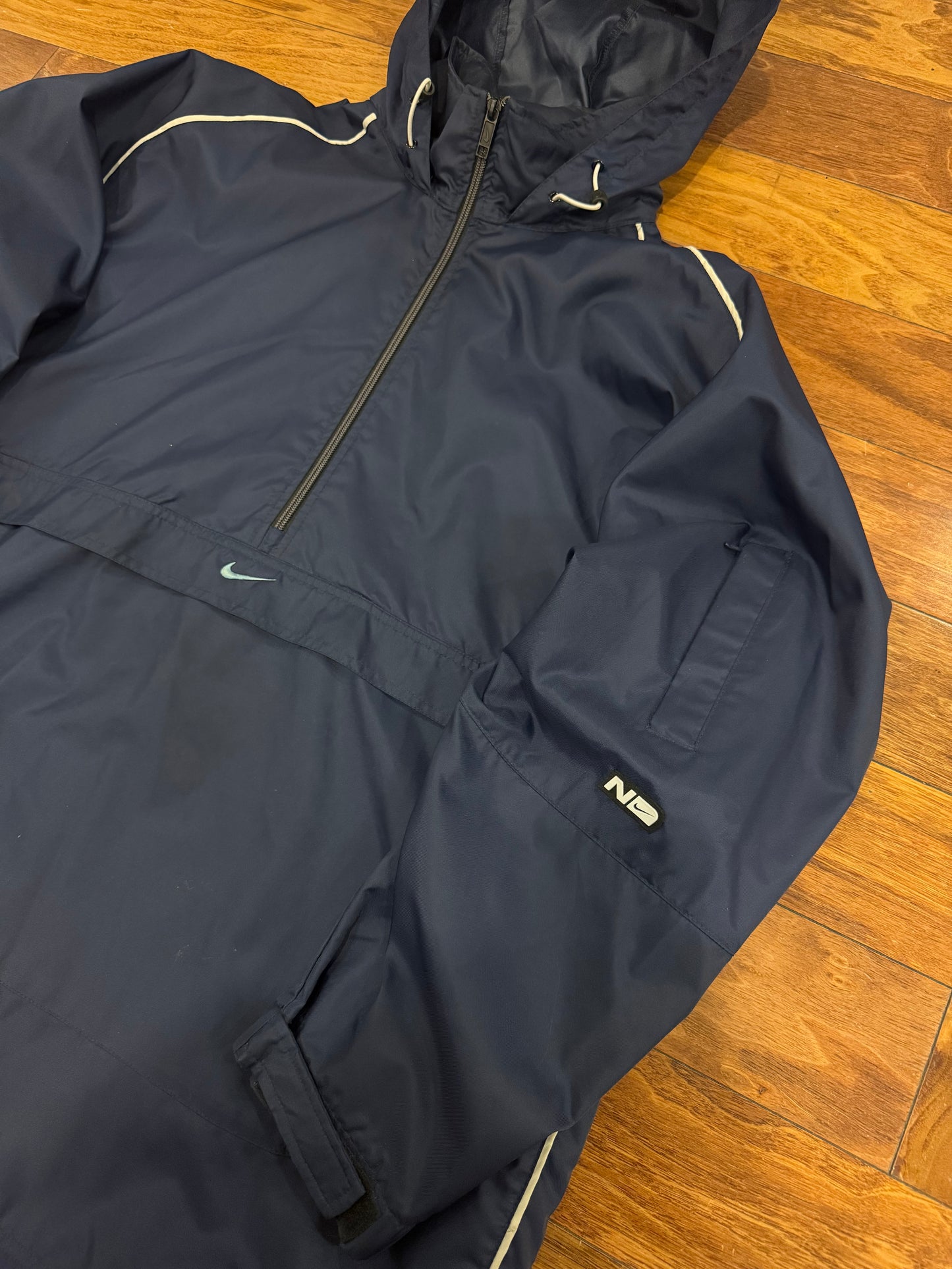 00s Nike Navy Parka Windbreaker (XL)