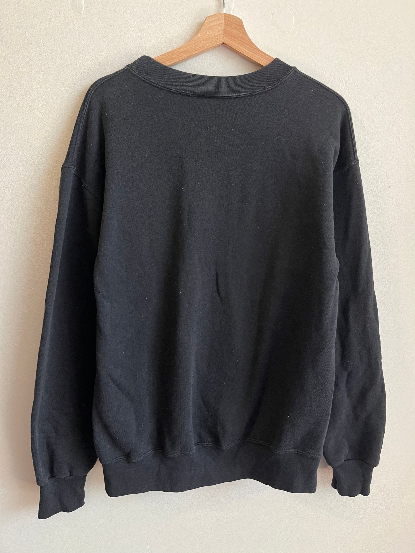 1994 Carolina Panthers Spell Out Nutmeg Black Crewneck (M)
