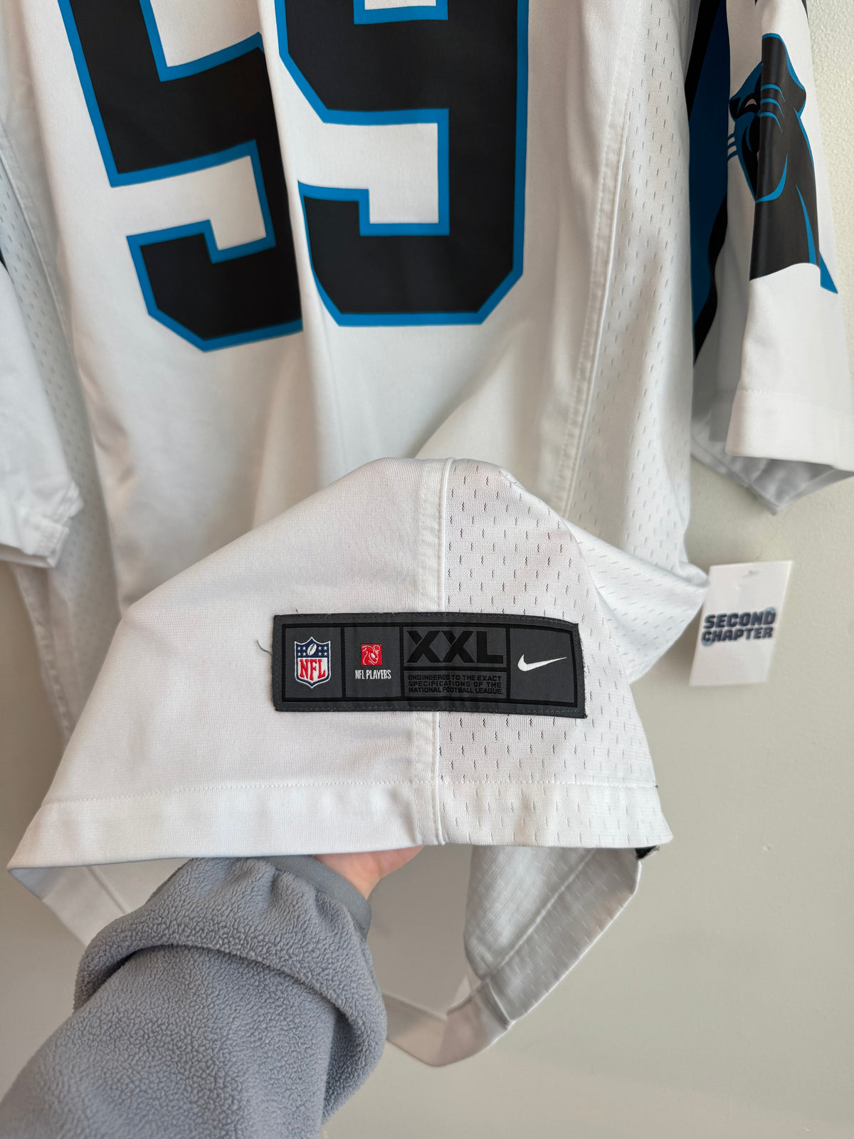 2010s Carolina Panthers Luke Kuechly Nike Away Jersey (XXL)