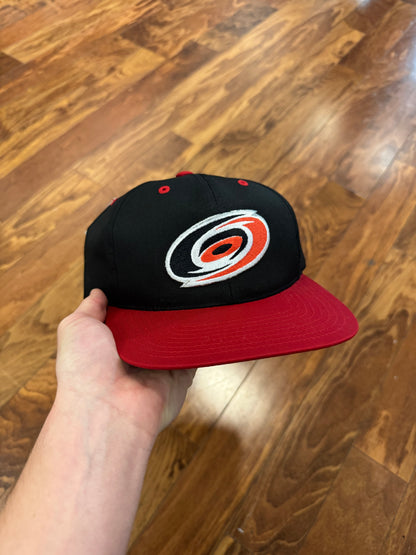 90s Carolina Hurricanes Big Logo Hockey Hat (OS)