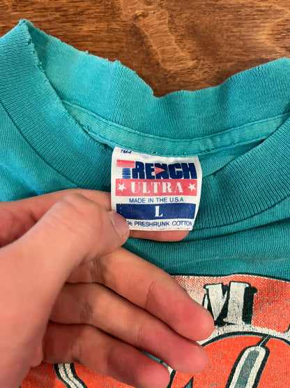 1994 Miami Dolphins Shattered Logo Tee (L)