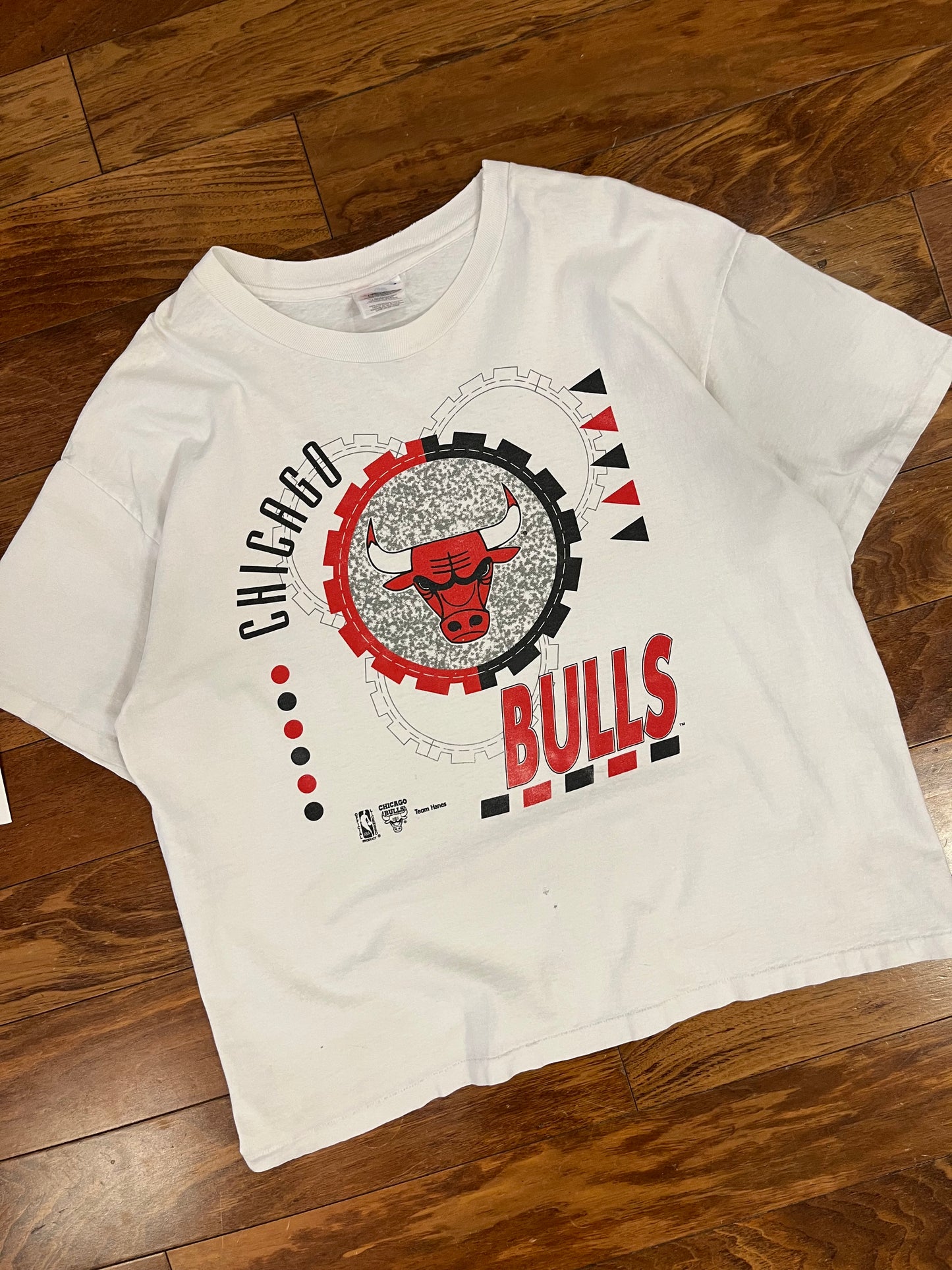 90s Chicago Bulls Team Hanes Vintage NBA Graphic Tee (XL)