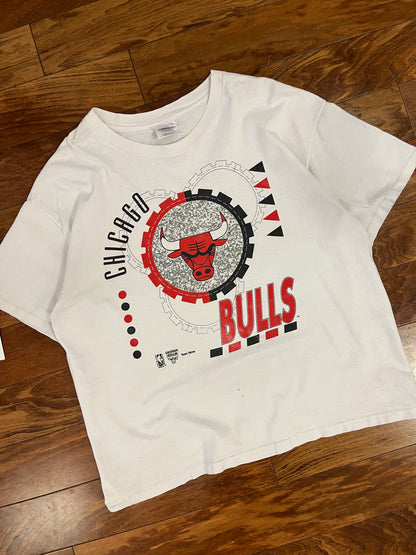 90s Chicago Bulls Team Hanes Vintage NBA Graphic Tee (XL)
