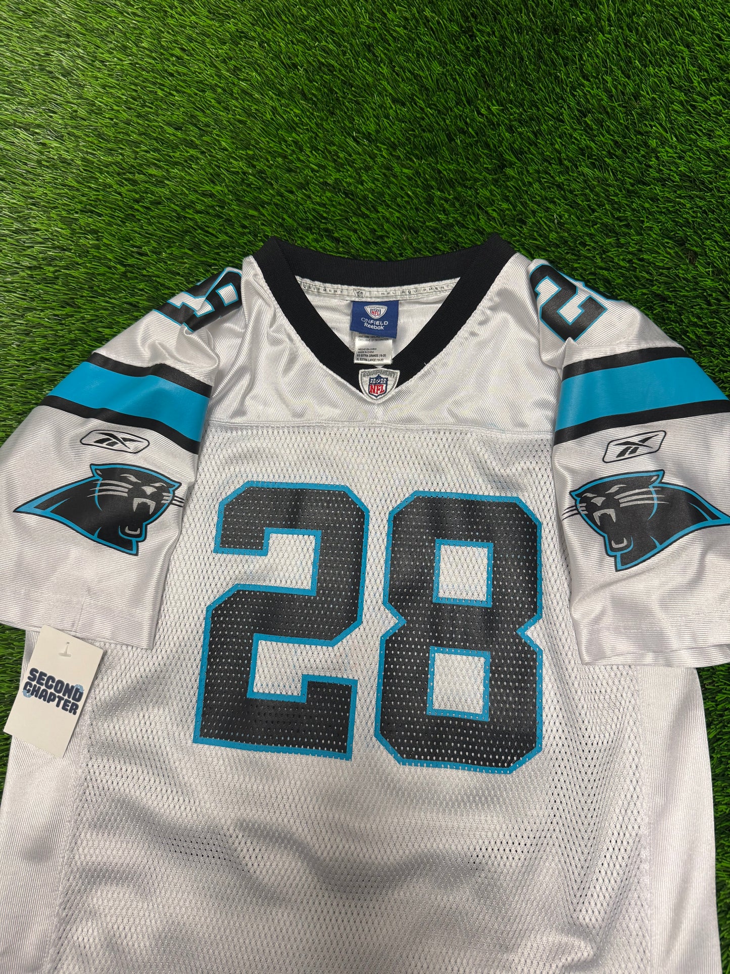 Carolina Panthers Jonathan Stewart #28 Vintage Reebok NFL Jersey (Youth XL)