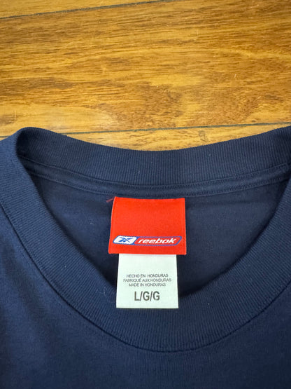 2004 New England Patriots VS Carolina Panthers Super Bowl Reebok Cropped Tee (L)