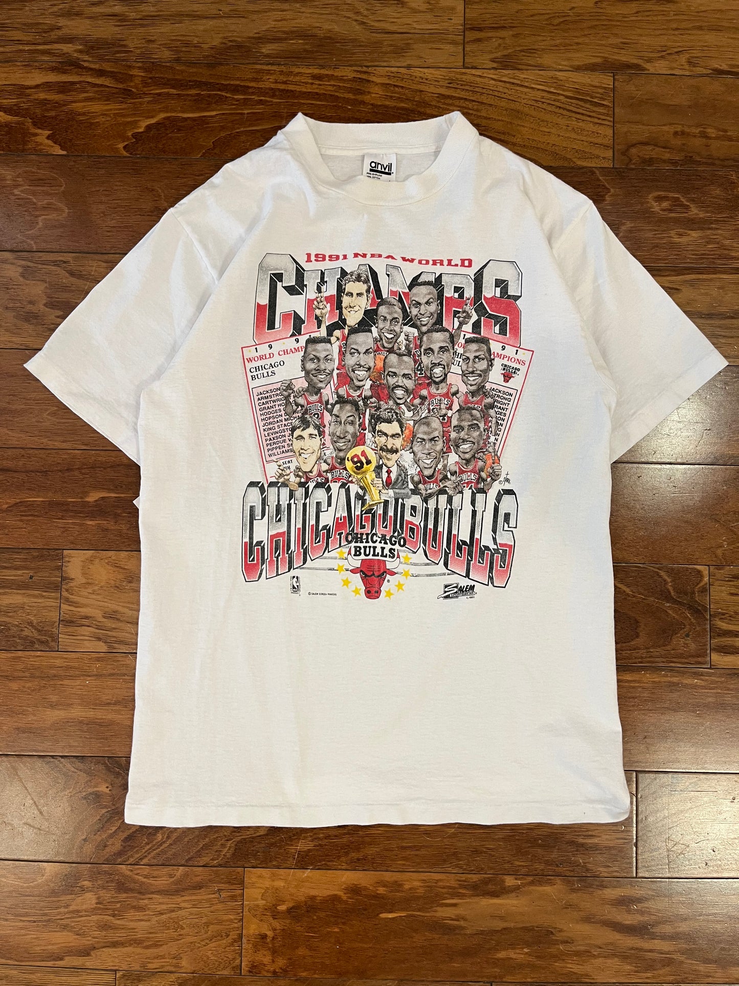 1991 Chicago Bulls Caricature Tee (L)