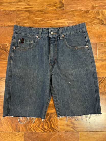 00s South Pole Baggy Dark Wash Shorts (34)