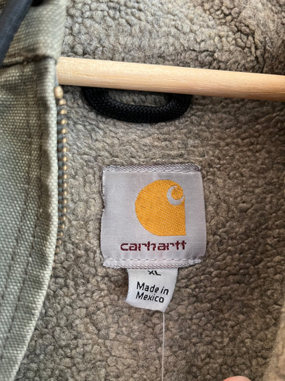 2012 Carhartt J141 ARG Faded Distressed Sherpa Lined Jacket (XL)