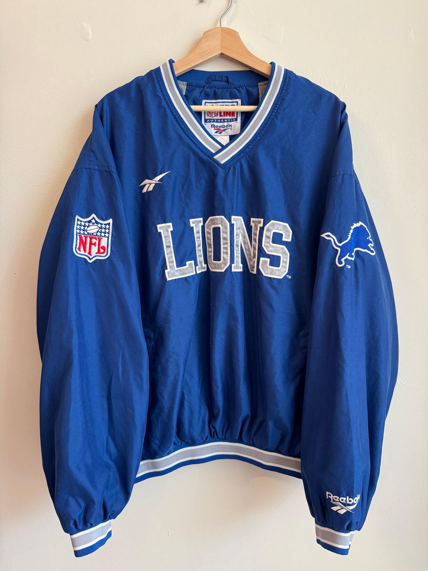 90s Detroit Lions Vintage Reebok Windbreaker (XL)