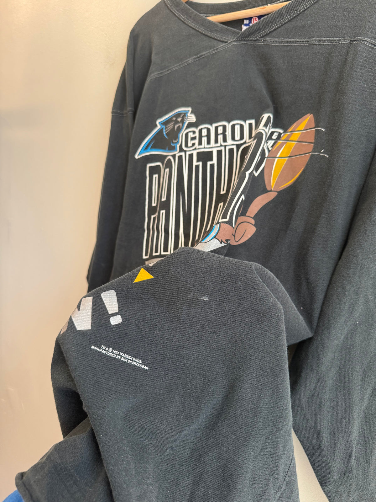 1994 Carolina Panthers Taz Looney Long Sleeve Shirt (L)