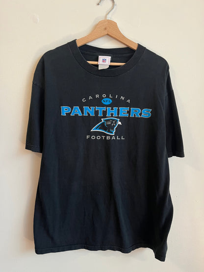00s Carolina Panthers NFL Black Tee (XL)