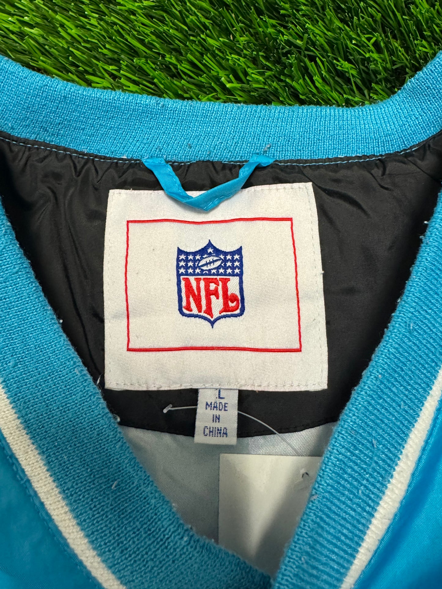 00s Carolina Panthers Two Tone Vintage NFL Windbreaker (L)