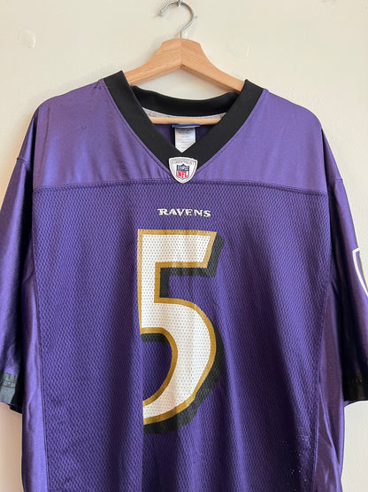 00s Baltimore Ravens Joe Flacco Purple Jersey (M)
