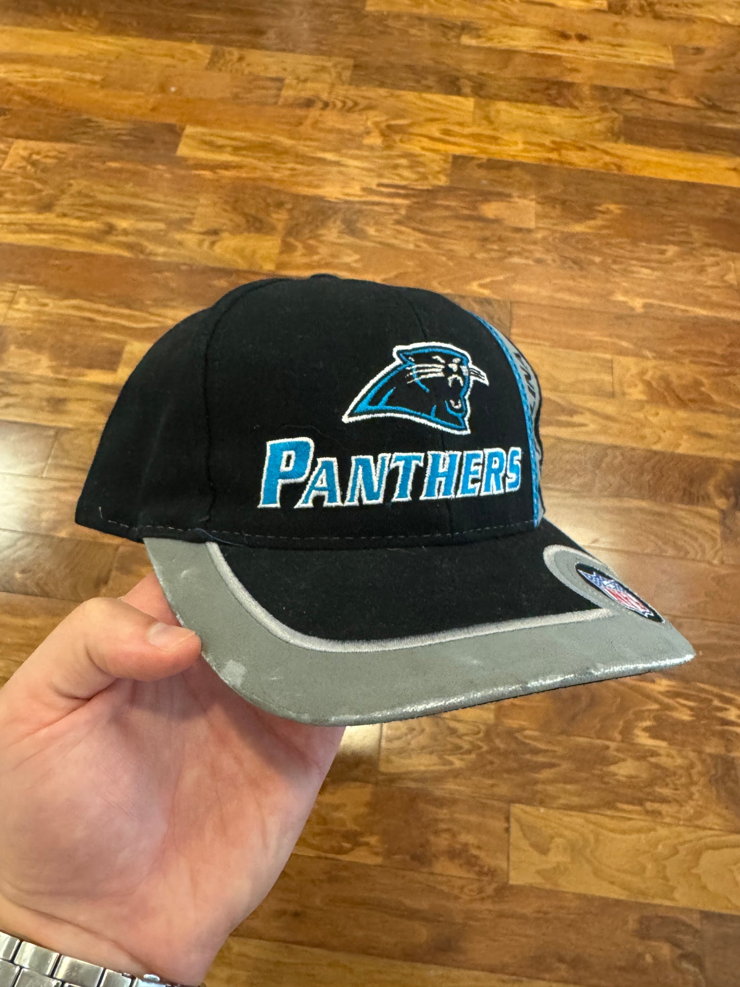 00s Carolina Panthers Puma Spell Out Hat (OS)