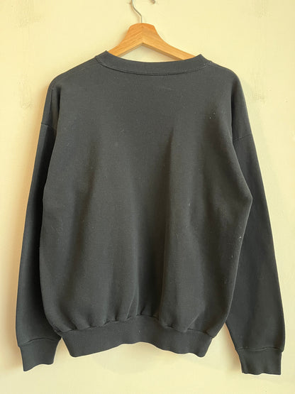 1991 Washington Redskins Conference Champions Black Spell Out Crewneck (L)