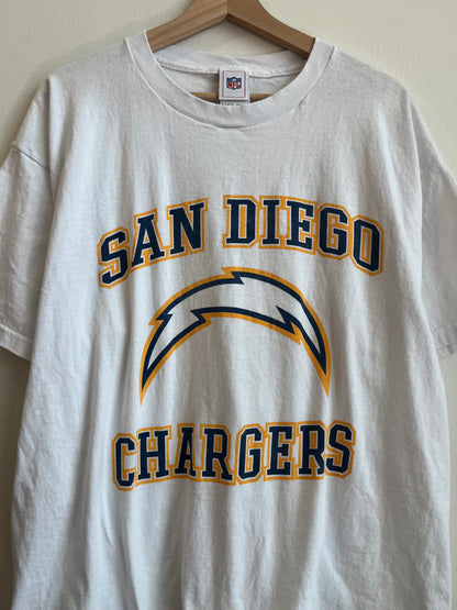 00s San Diego Chargers Essential Spell Out Cropped Tee (XL)