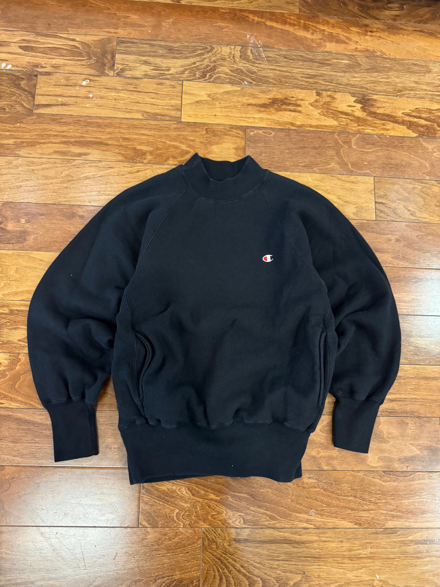 90s Champion Reverse Wave Mock Neck Crewneck (M)