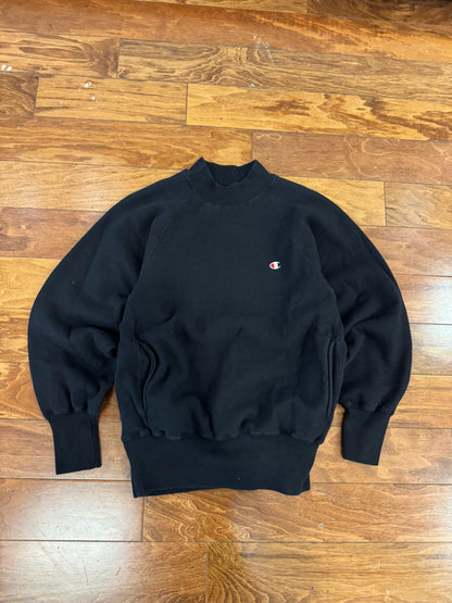 90s Champion Reverse Wave Mock Neck Crewneck (M)