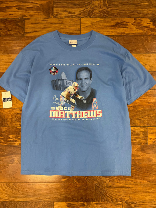 2007 Houston Oilers Bruce Matthews Hall of Fame Tee (L)