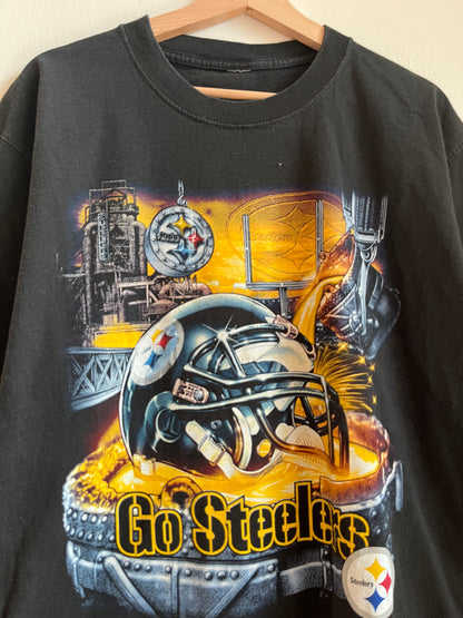 00s Pittsburgh Steelers NFL Helmet Tee (XL)