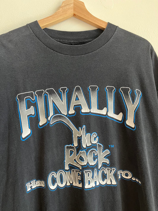 90s The Rock "Finally Has Come Back To Greensboro" Wrestling Tee (XL)