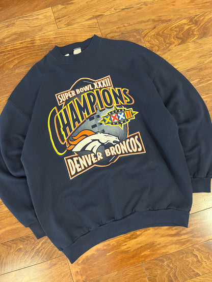 90s Denver Broncos Super Bowl Champions Crewneck (XXL)