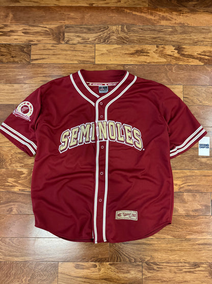 90s Florida State University (FSU) Seminoles Colosseum Baseball Jersey (XXL)