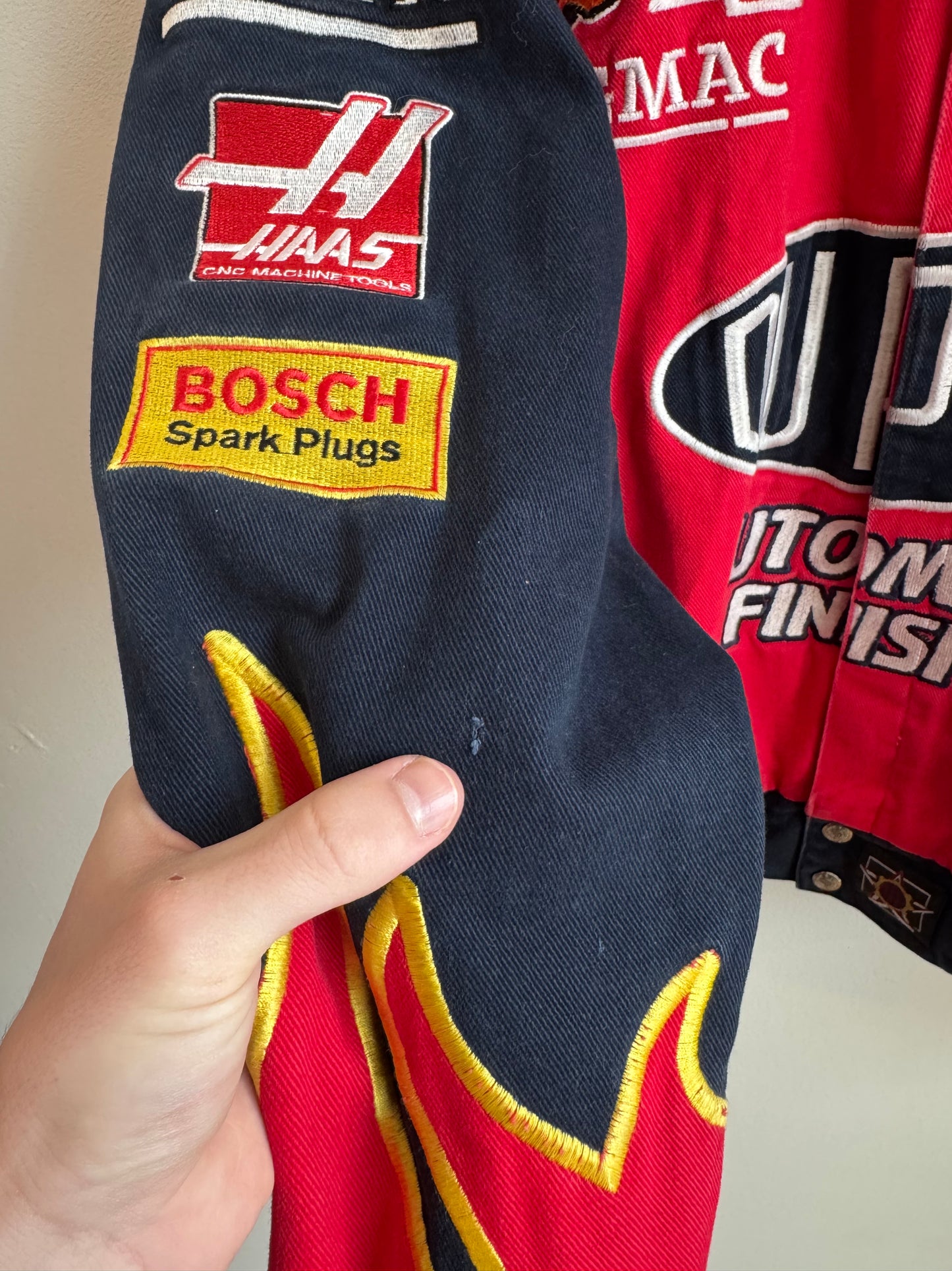 90s Jeff Gordon Dupont Jeff Hamilton Flames Nascar Jacket (L)
