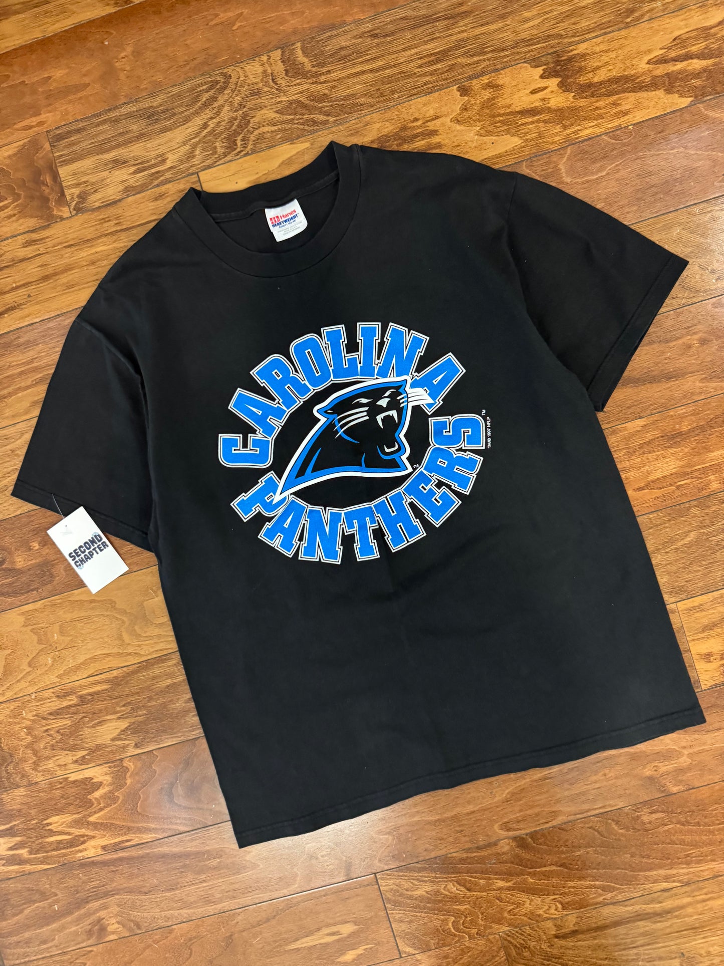 1997 Carolina Panthers Hanes Spell Out Tee (L)