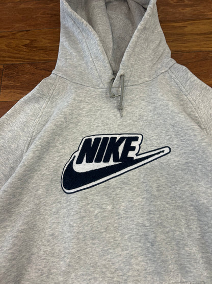 00s Nike Embroidered Gray Hoodie (XXL)
