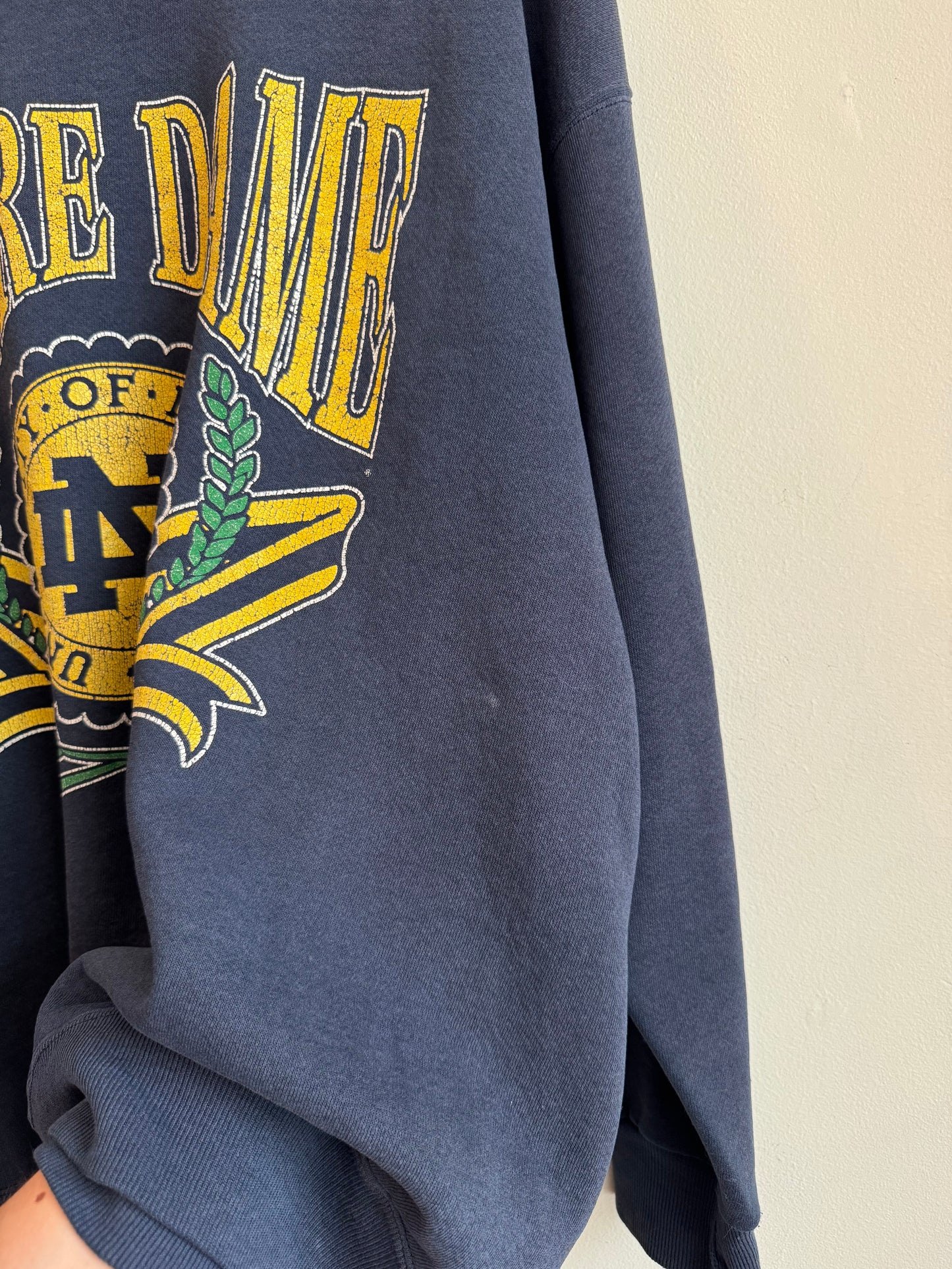 1990s Notre Dame Home Team Spell Out Crewneck (XL)