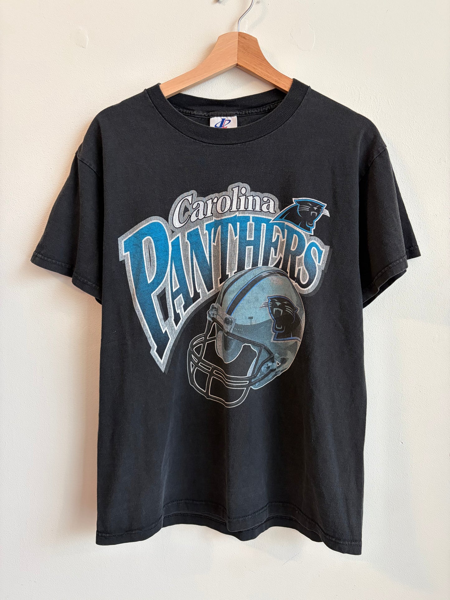 90s Carolina Panthers Logo Athletic Helmet Tee (M)