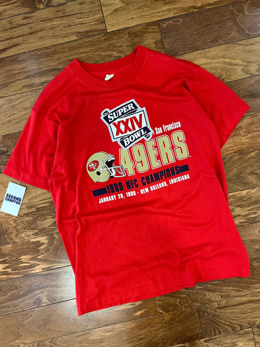 1990 San Francisco 49ers Super Bowl Tee (L)