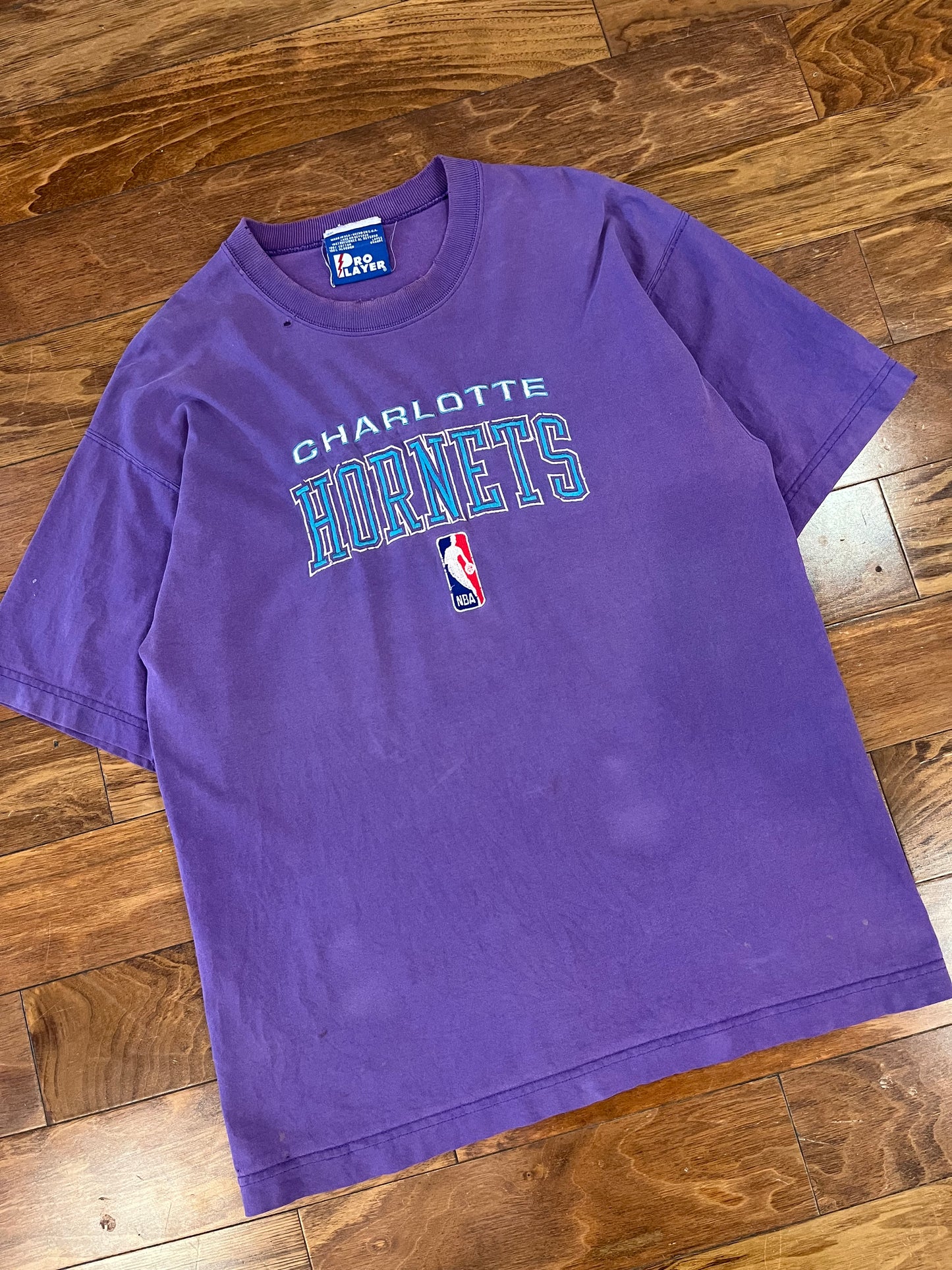 90s Charlotte Hornets Purple Pro Player Tee (L)