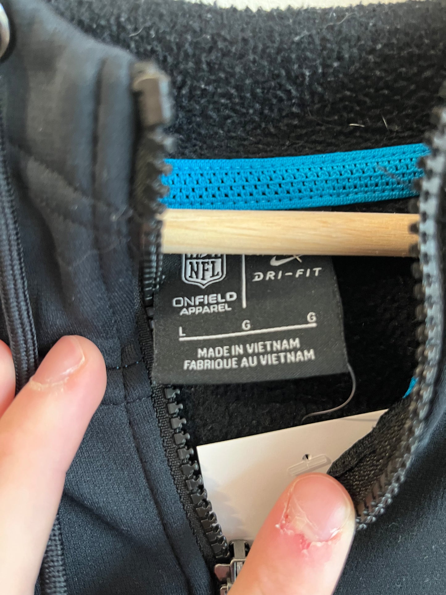 2019 Carolina Panthers Nike Dri-Fit Zip Up Jacket (L)