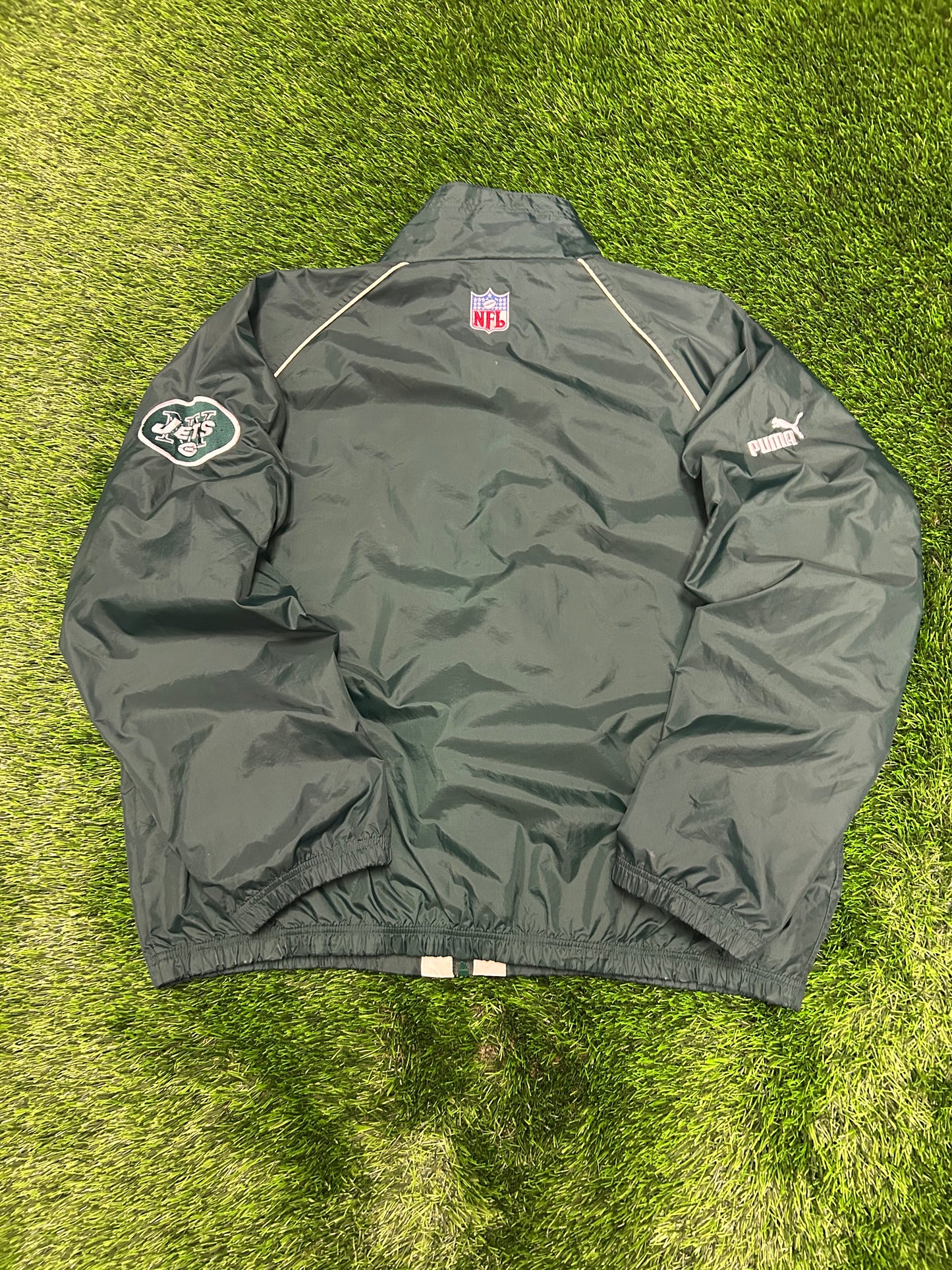 90s NY Jets Puma Embroidered Windbreaker (XL)