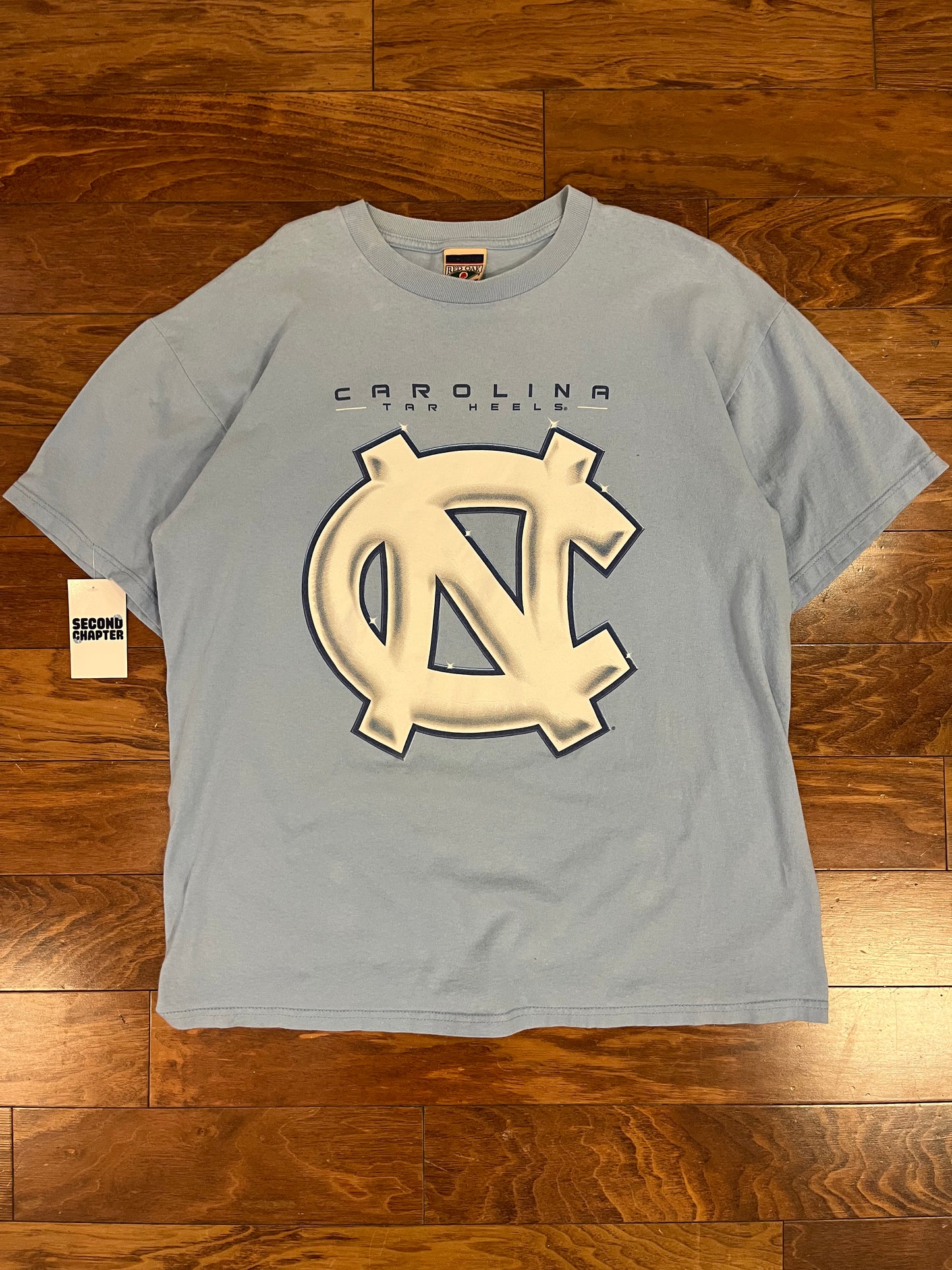 90s UNC Vintage Glossy Logo Tee (XL)