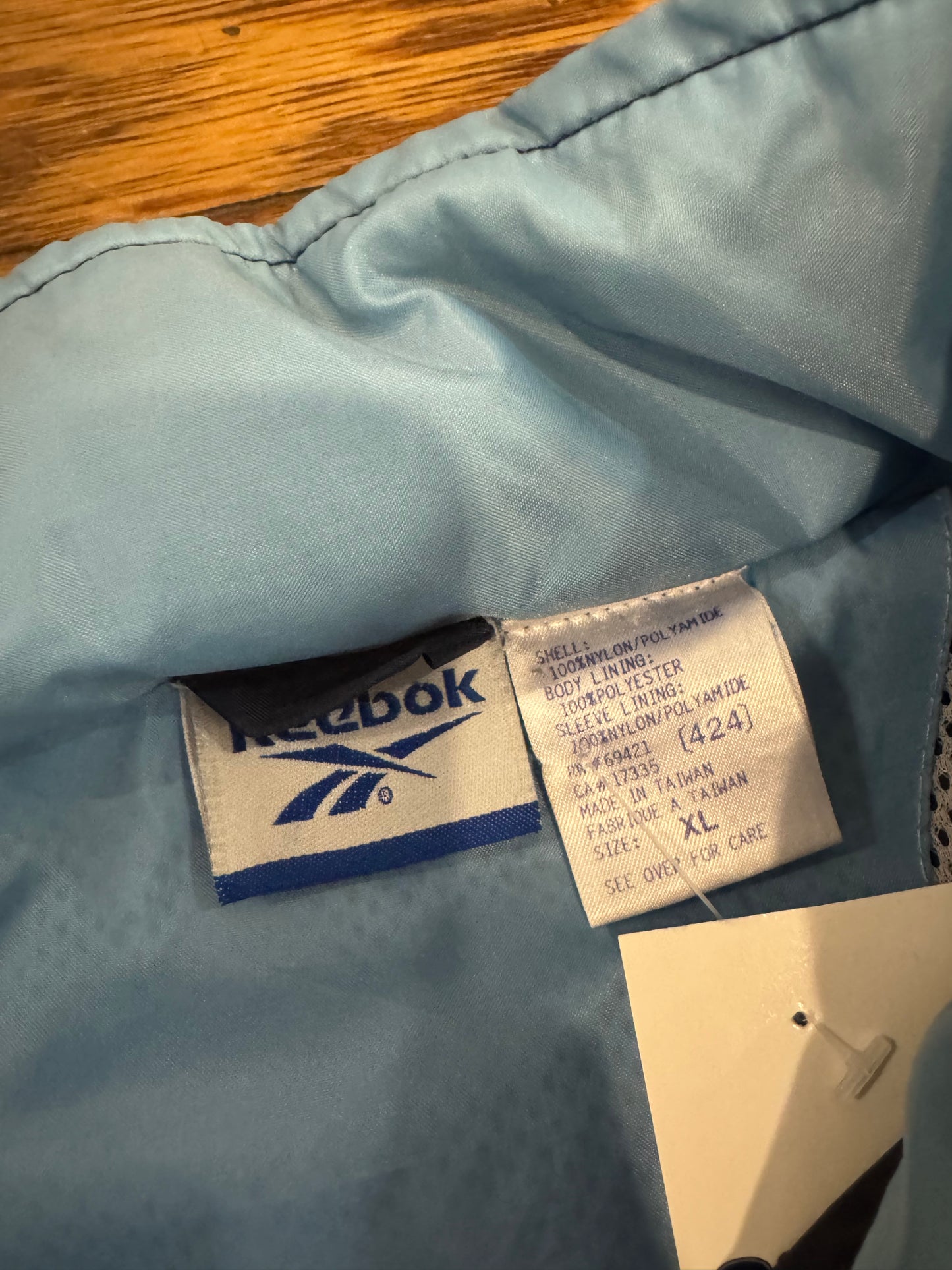 00s Reebok Blue Striped Windbreaker (XL)