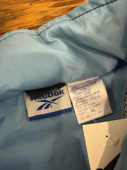 00s Reebok Blue Striped Windbreaker (XL)
