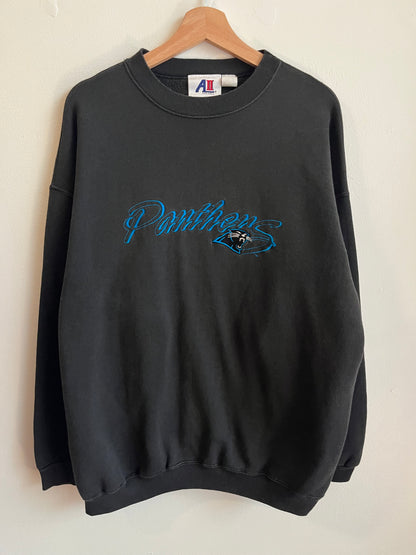 90s Carolina Panthers AII Faded Black Crewneck (L)