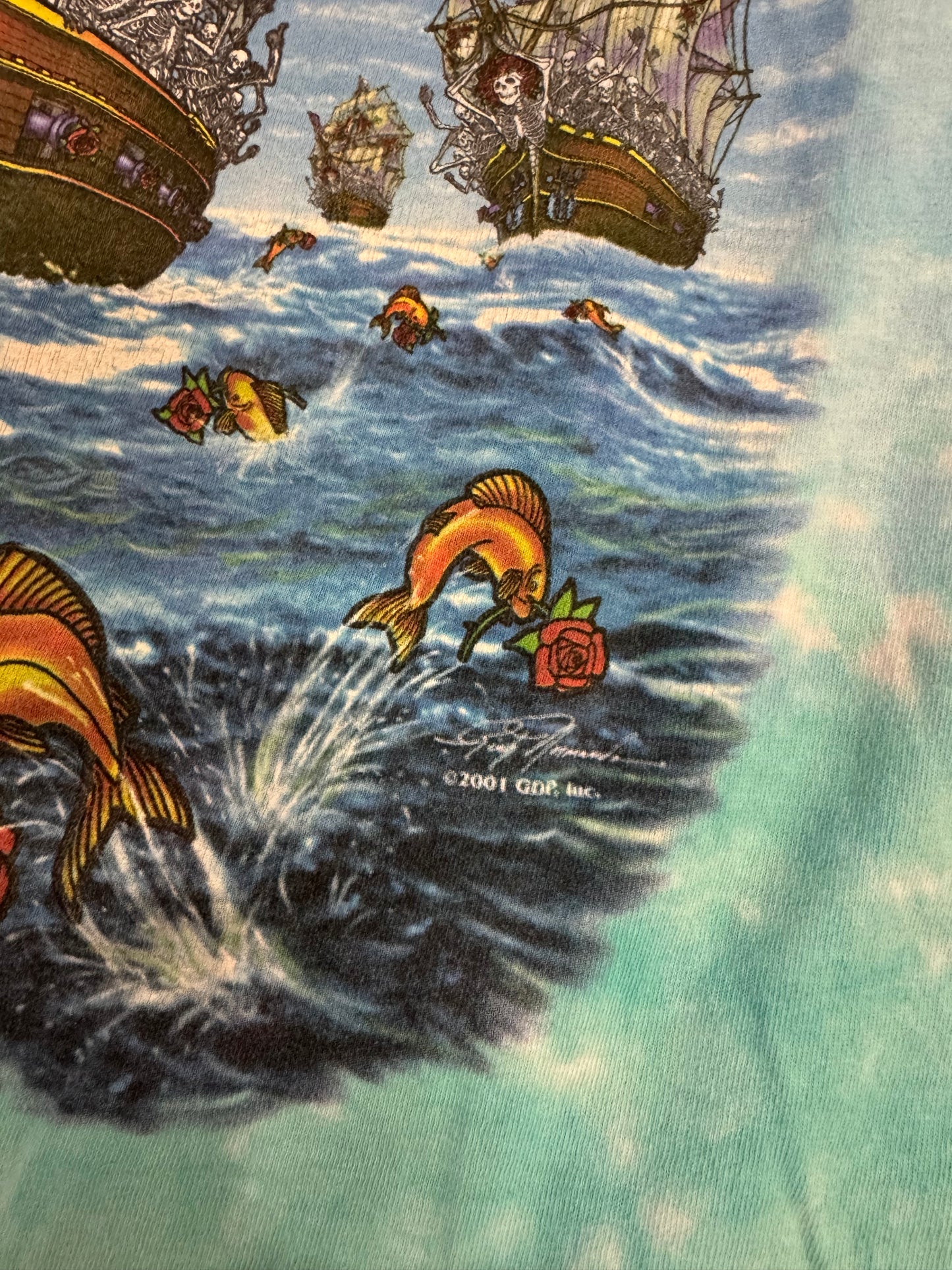 2001 Grateful Dead Liquid Blue Long Sleeve Tee (L)