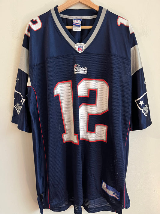00s New England Patriots Tom Brady Reebok Jersey (XL)