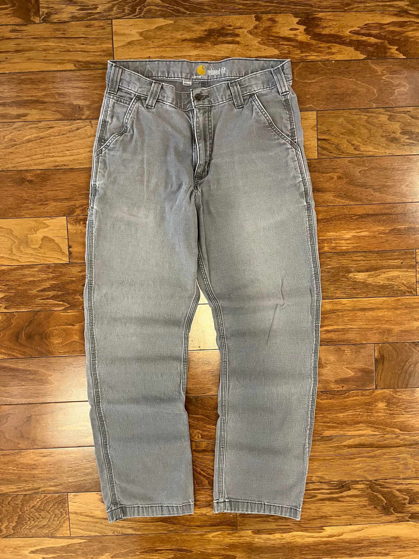 Carhartt Gray Relaxed Fit Pants (33 x 32)