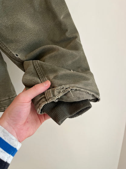 2012 Carhartt J141 ARG Faded Distressed Sherpa Lined Jacket (XL)