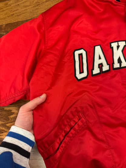 80s Oak Hill Academy Vintage Satin Jacket (L)