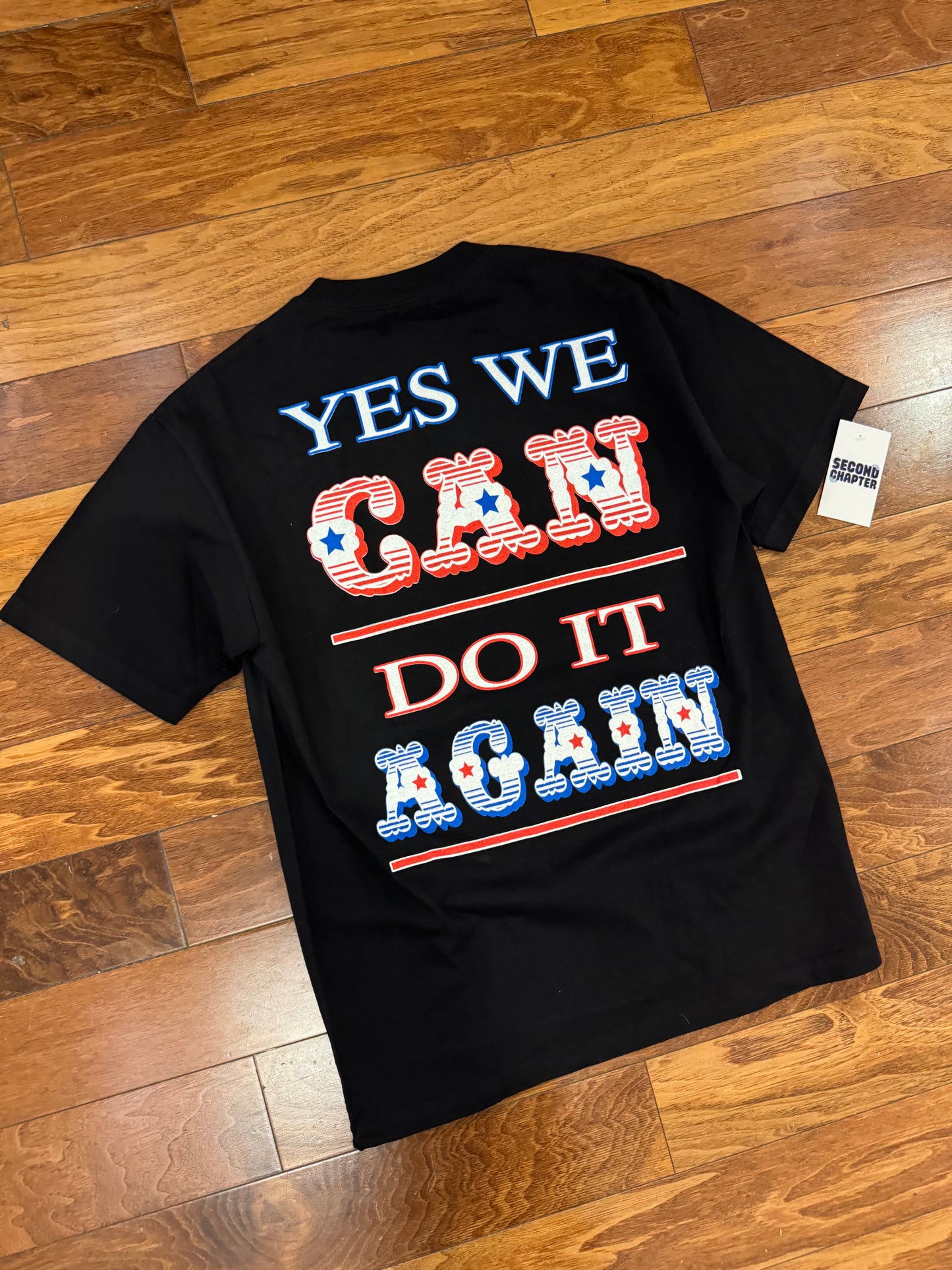 2012 Barack Obama Yes We Can Black Tee (M)