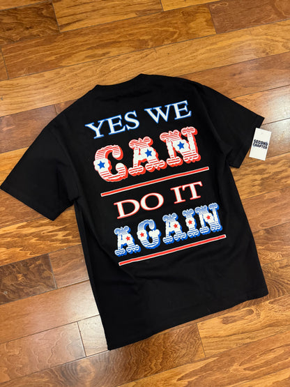 2012 Barack Obama Yes We Can Black Tee (M)